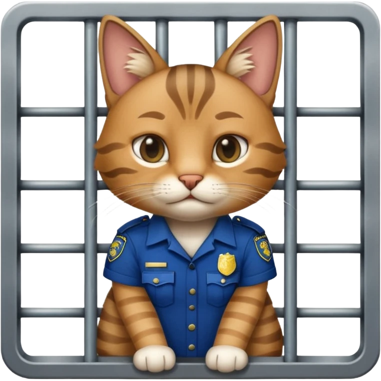  jail place with police cat emoji
