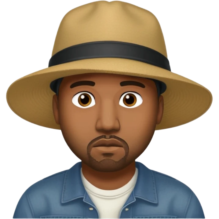 Kanye with a hat that says Dominic torres emoji