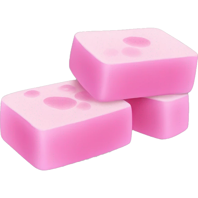 Pink soap suds emoji