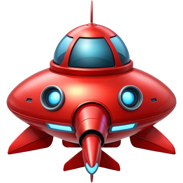 red spaceship emoji