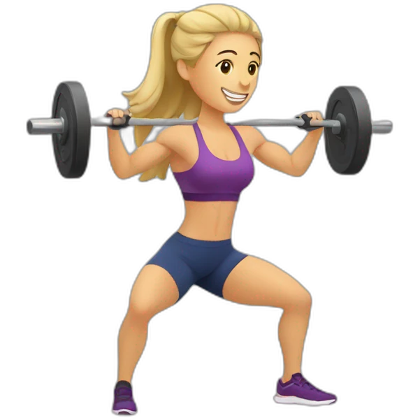 Woman doing CrossFit emoji