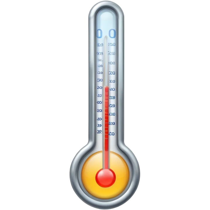 A thermometer at 0 degrees . emoji