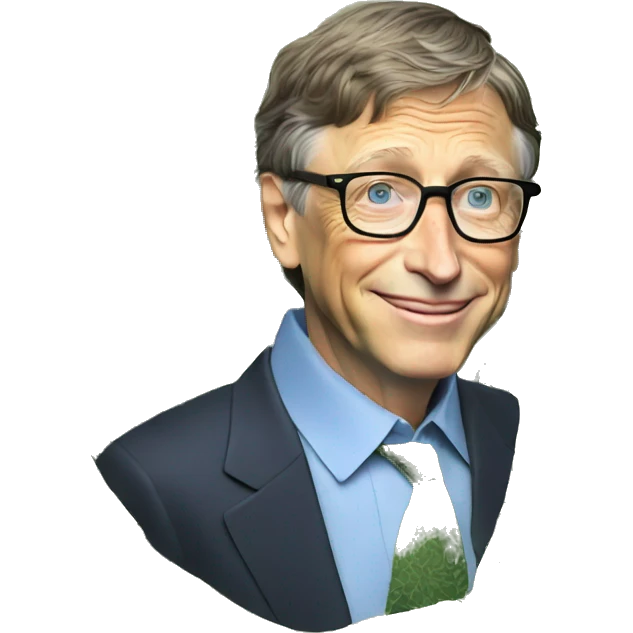bill gates with money emoji