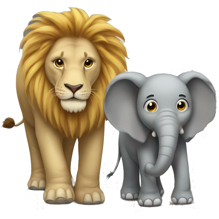 Hybrid elephant and lion  emoji