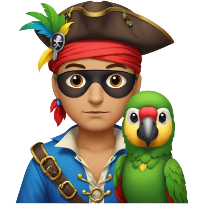 pirate and parrot emoji