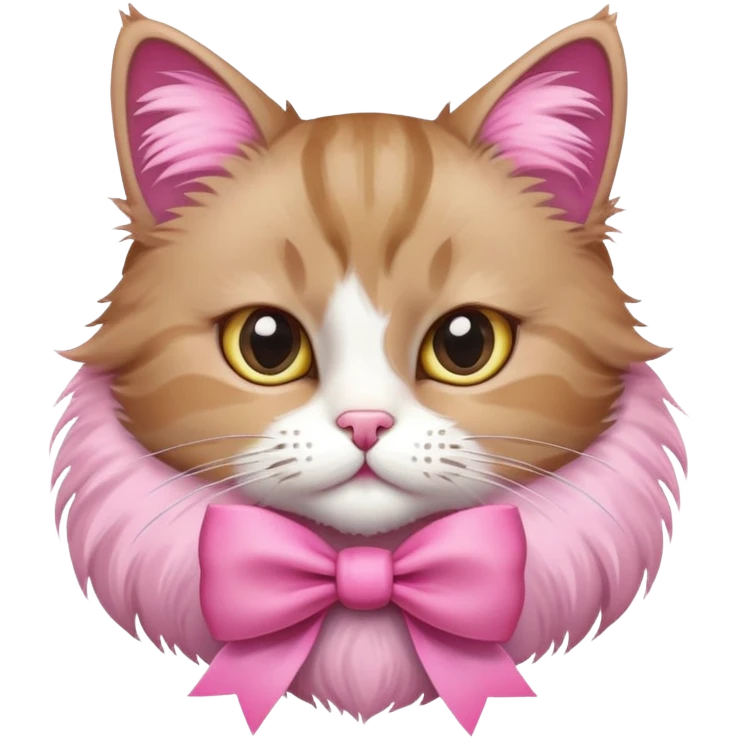 Cat with pink bow emoji