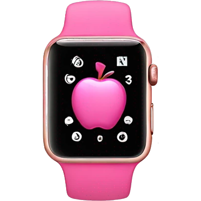 Pink Apple Watch  emoji