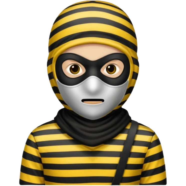 A Robber that just robes a bank** and that has yellow and black stripes emoji