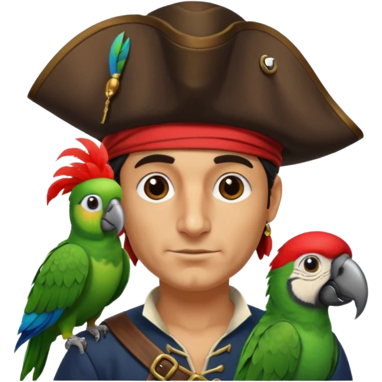 pirate and parrot emoji