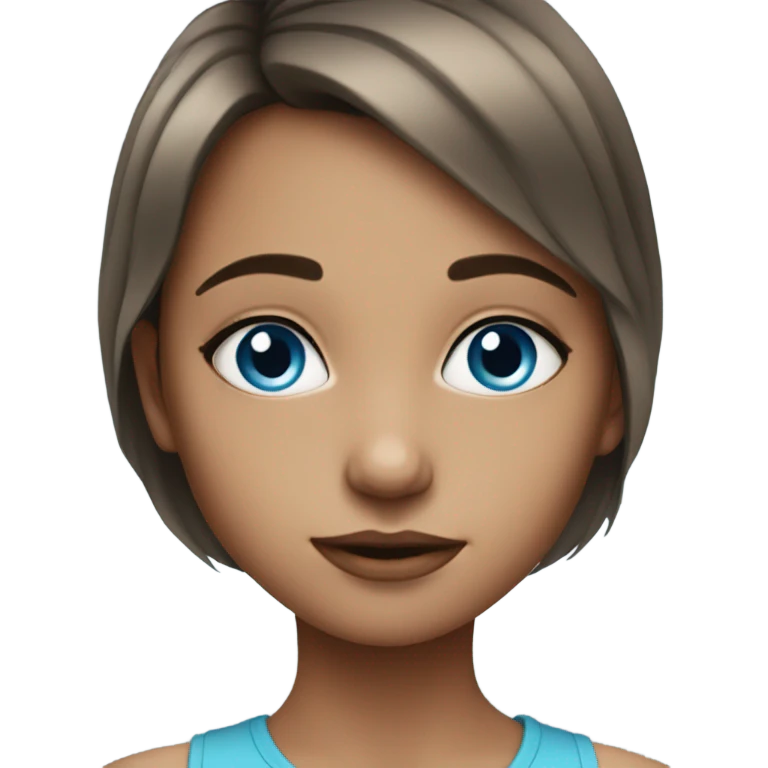 beautiful daughter, blue eyes emoji