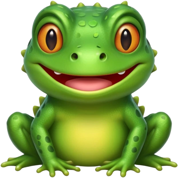 cute dragon and frog fused together emoji emoji