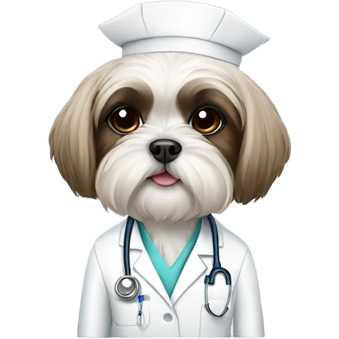 Shih Tzu girl doctor emoji