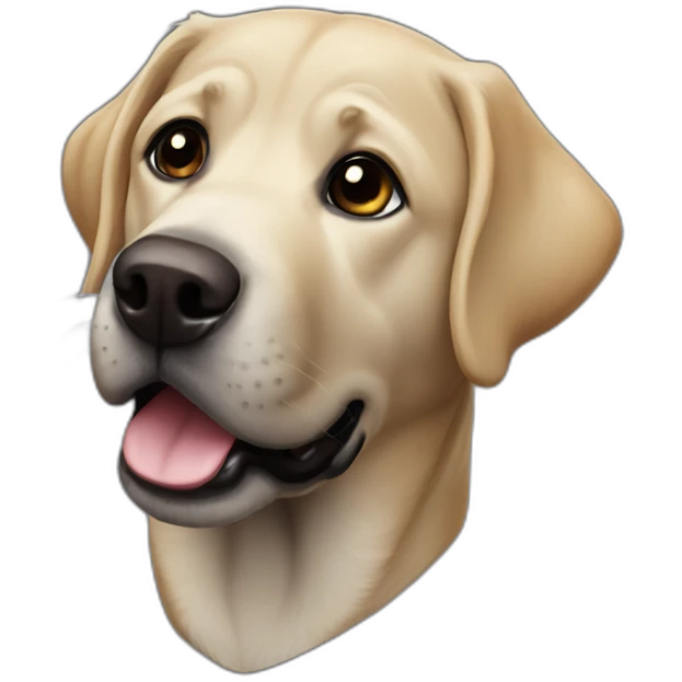 Labrador noir surprise  emoji