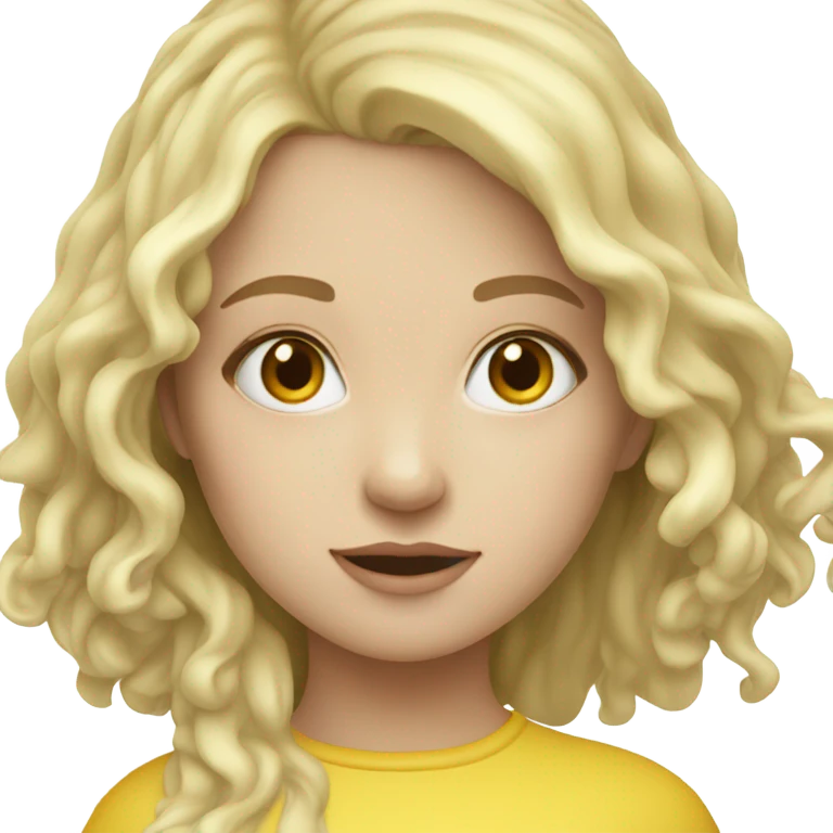 White skinned Girl standing in yellow puddle emoji