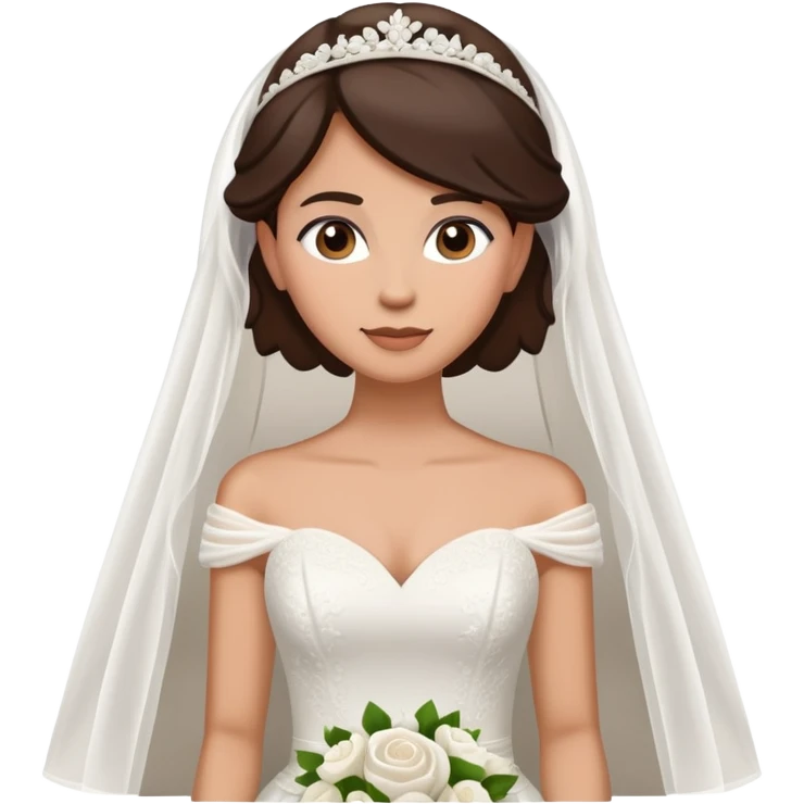 brunette lesbian wedding emoji