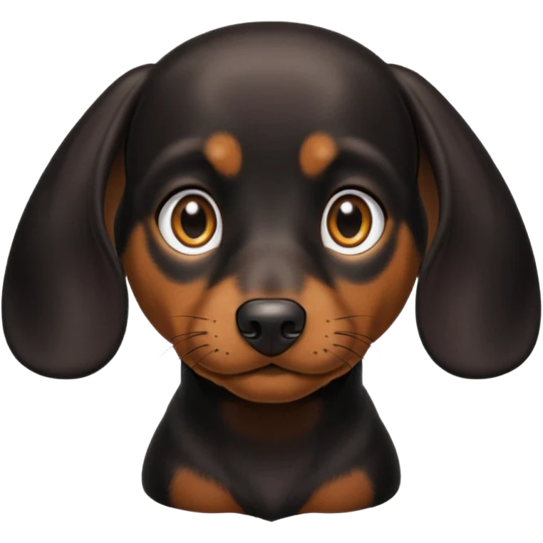 Black miniature Daschund  emoji