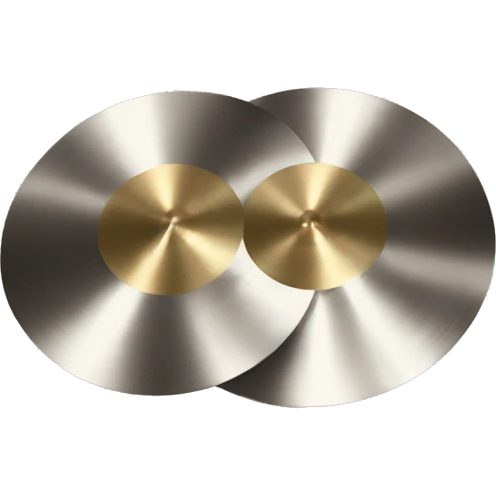 two cymbals hitting each other emoji