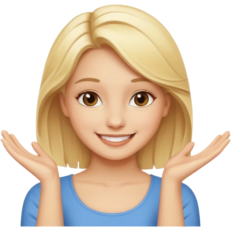 blonde girl in a graceful pose posing for the camera emoji