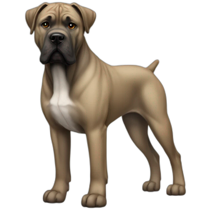 dog Cane Corso color fawn full body emoji
