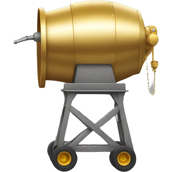 a cement mixer wearing gold jewelry emoji