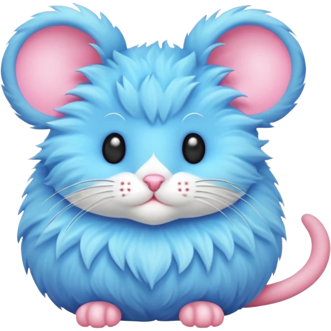 Toy for a cat, fluffy, fake mouse, bright colors emoji