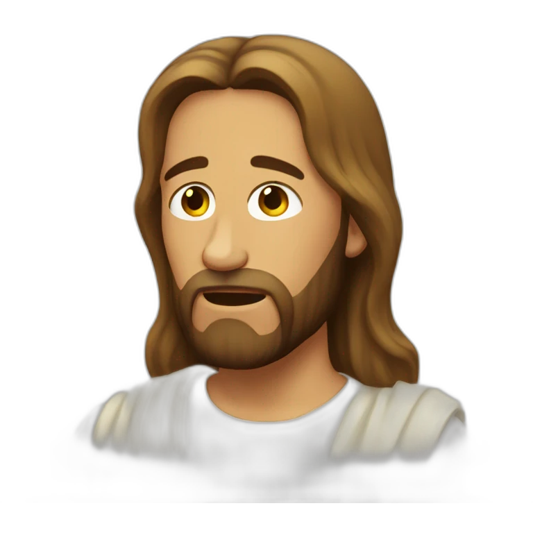 Jesus in tears emoji