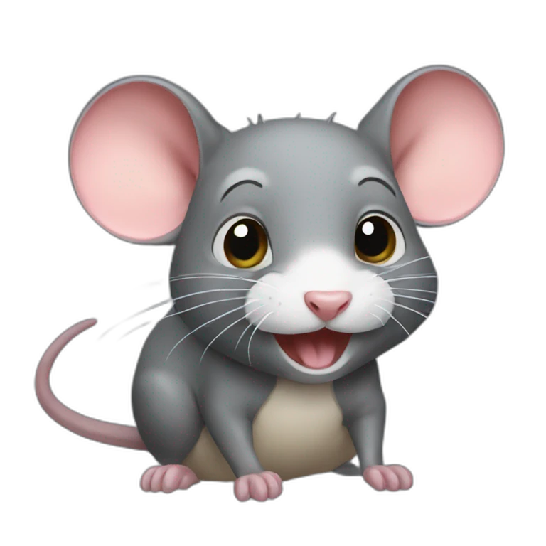 Un rat qui mange un chat emoji
