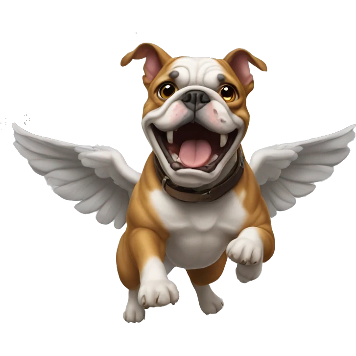 flying bulldog emoji