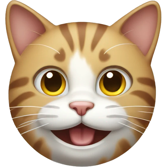 Cat with smile face emoji