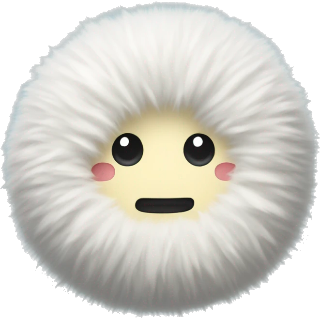 Fluffy circle pillow emoji