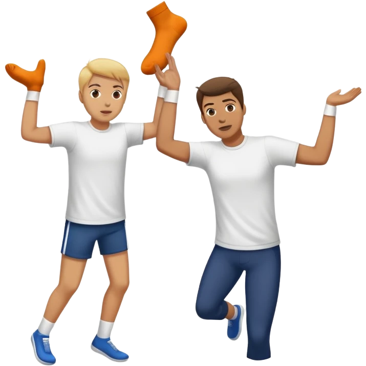 person throwing sock at another person emoji