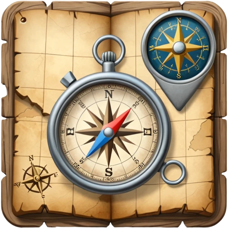 Map and compass emoji