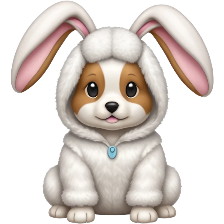 Bunny suit dog emoji