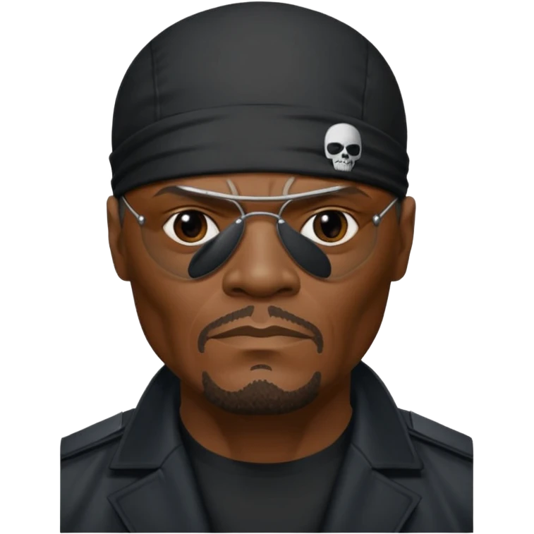 Nick Fury Samuel L. Jackson eye patch face only  emoji