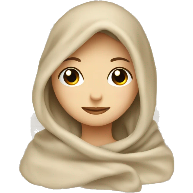 Beige clean girl folded plaid blanket  emoji