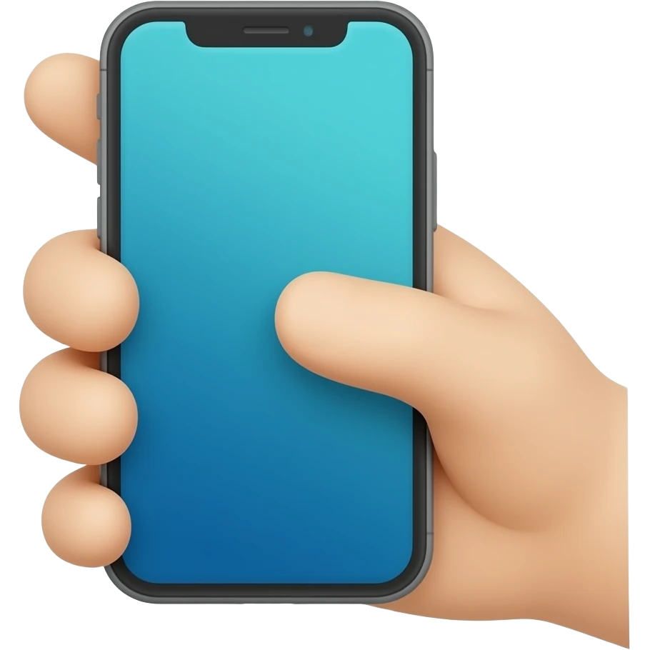 The car holding phone and phone background is blue and cyan emoji