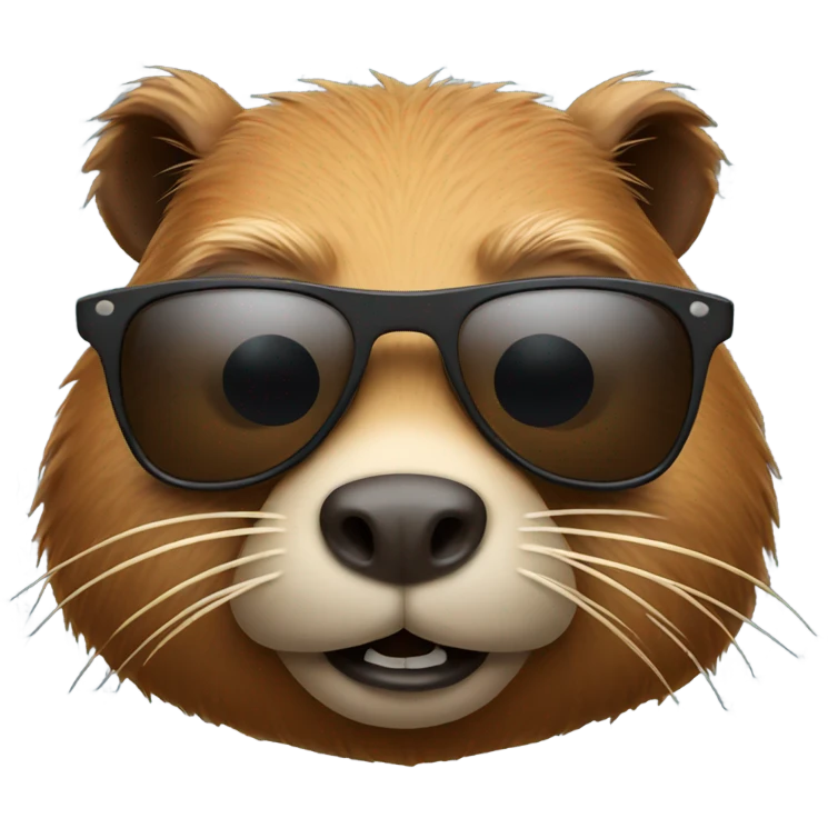 Beaver wearing sunglasses emoji