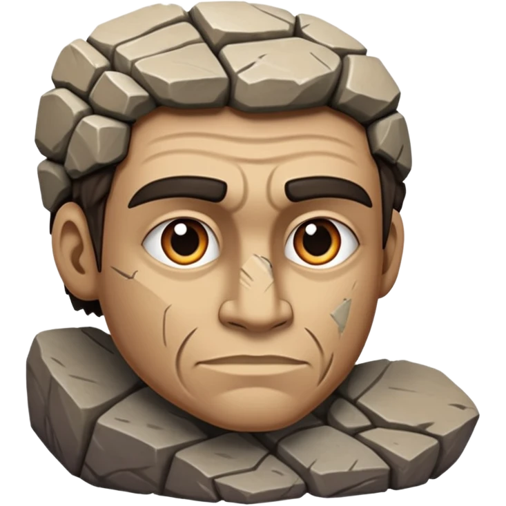 Guy made out of rocks emoji