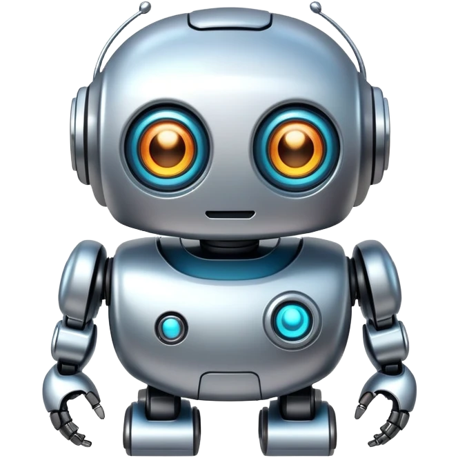 cute robot with rounded features emoji