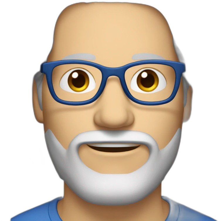 white-40-year-old-man-with-long-gray-hair-parted-in-the-middle,-brown-eyes,-blue-glasses,-no-beard,-no-moustache. emoji