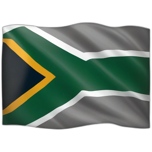 Greyscale South African flag  emoji