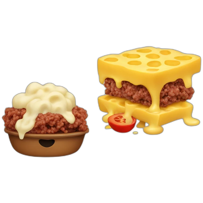 Ground beef and Mac n cheese emoji