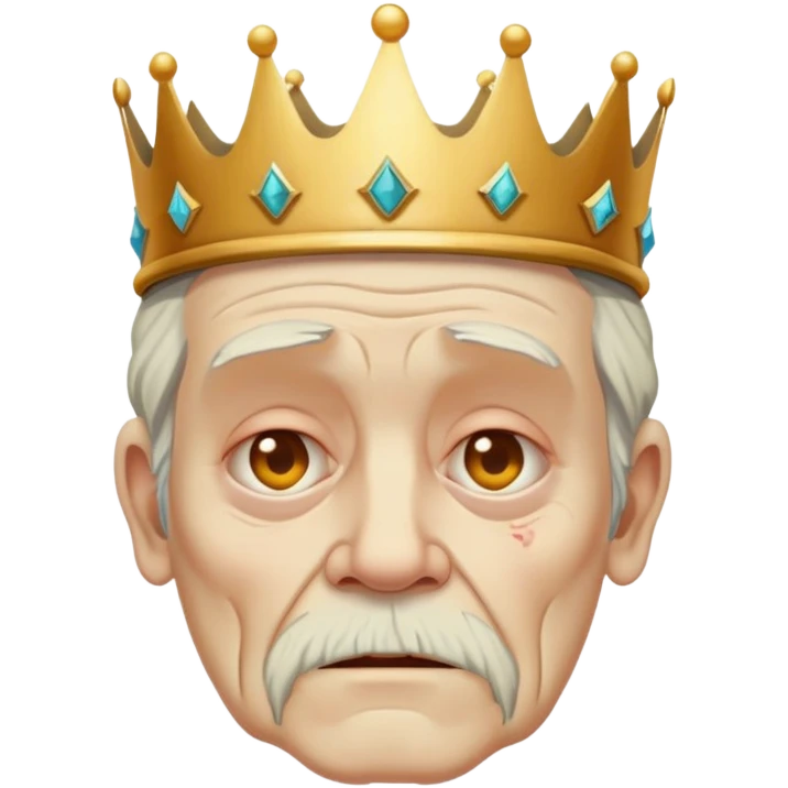 Гниющий старец с короной на голове emoji