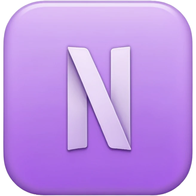 Netflix aesthetic "N" logo in pastel purple emoji