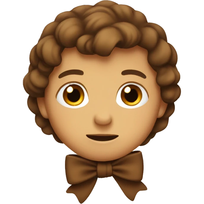 Brown bow emoji