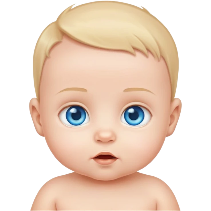 adorable baby infant with striking bright blue eyes emoji