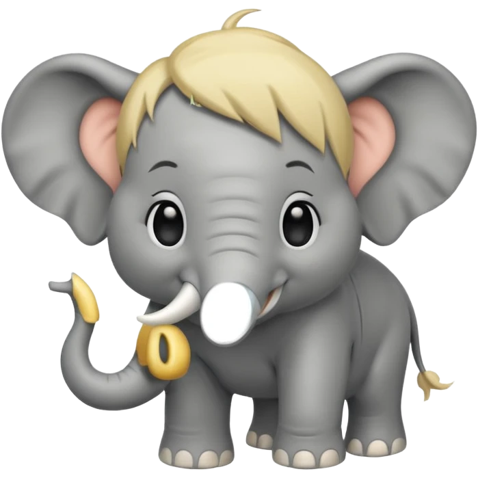 elephant with blonde hair emoji