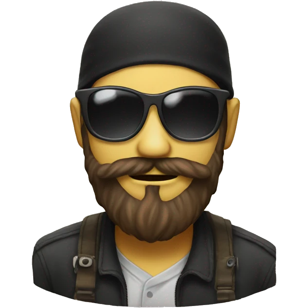 Disguise emoji with beard emoji