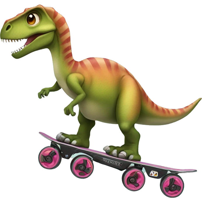 Dinosaur with roller blades  emoji