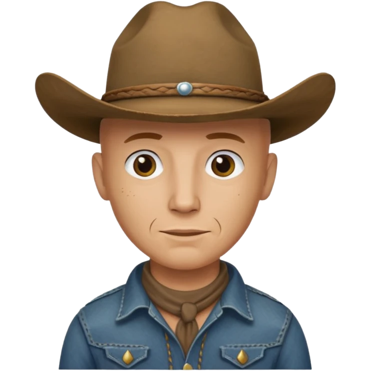 bald cowboy emoji
